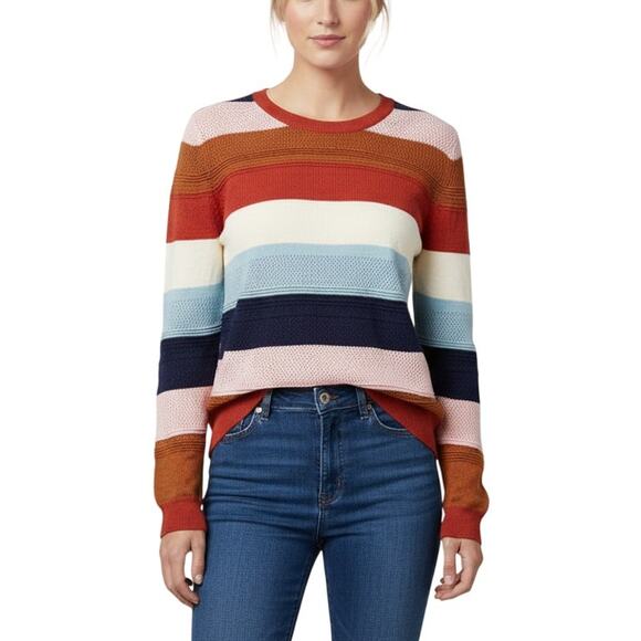 Market & Spruce Multicolor Color Block Crew Neck Sweater NWT Women’s XL - Picture 1 of 9